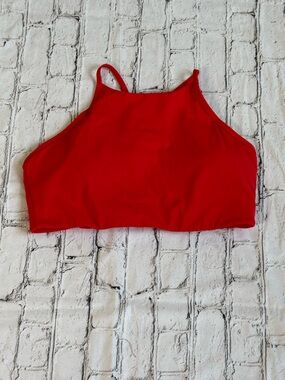 Red sports bra